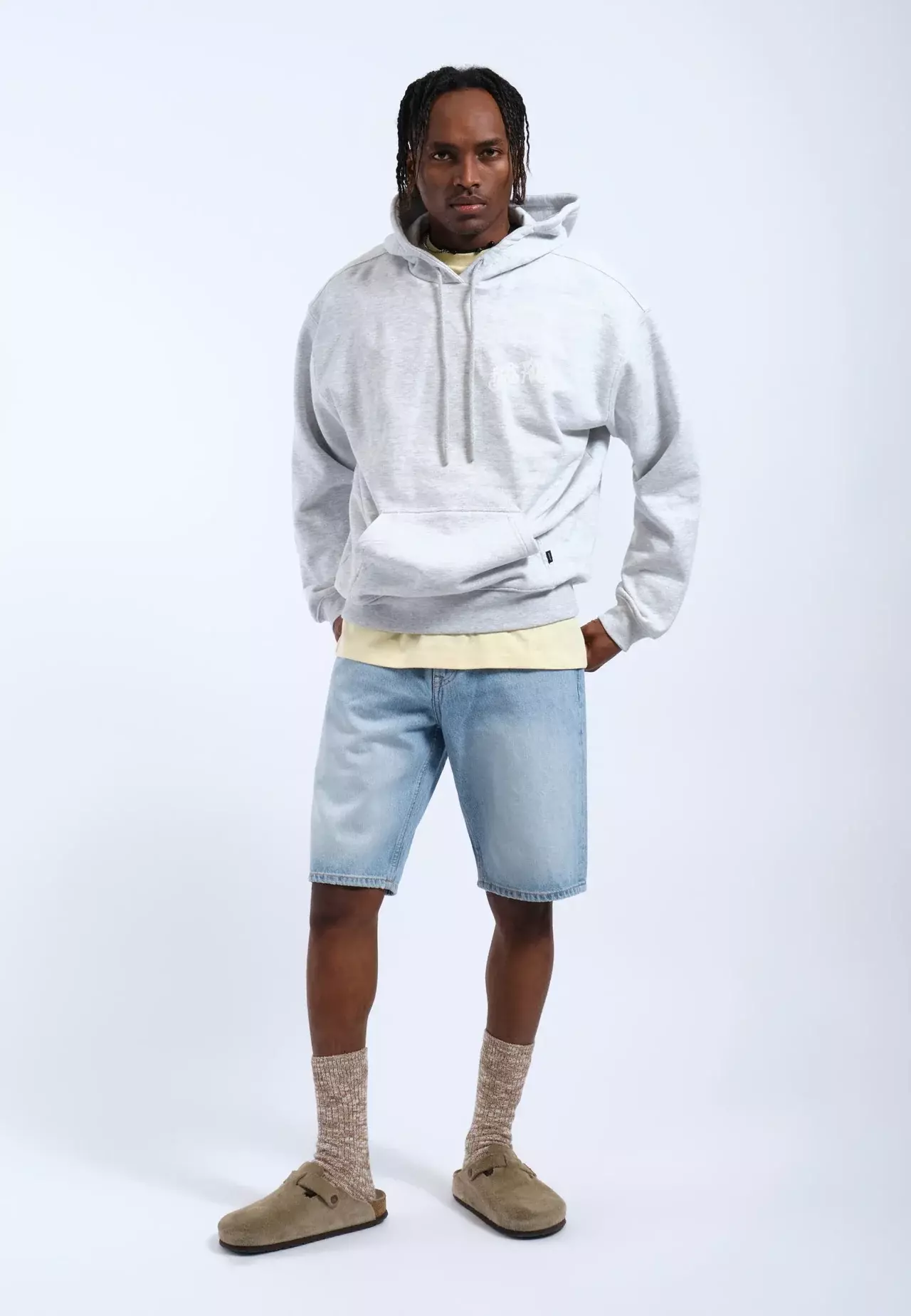 Dr.Denim Omar Shorts Stream Light Fade Herren Denim hellblau